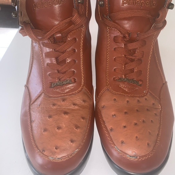 Gently used pelle pelle shoes cognac color great shape . - Picture 3 of 5
